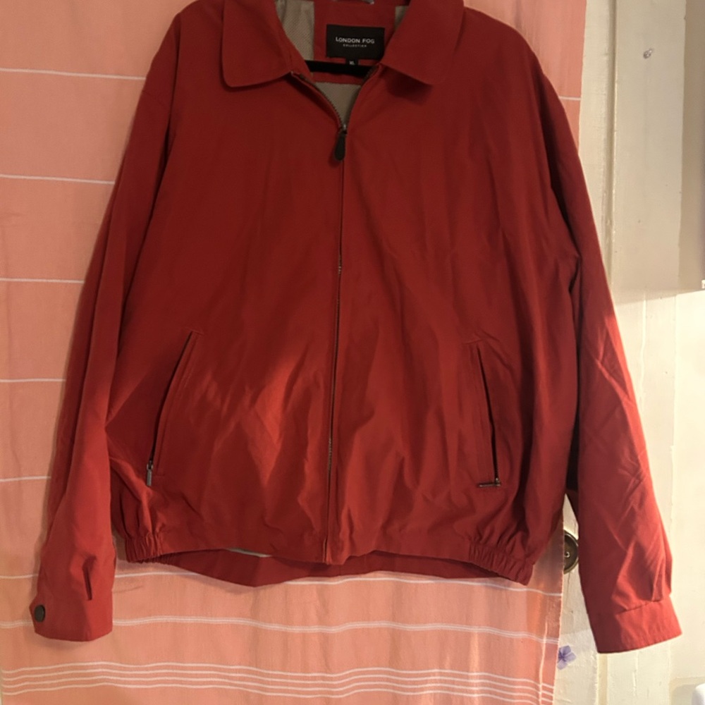 London Fog Men's Vibrant Red Windbreaker